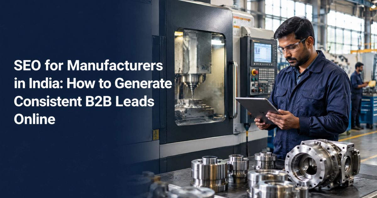 SEO for Manufacturers in India: How to Generate Consistent B2B Leads Online