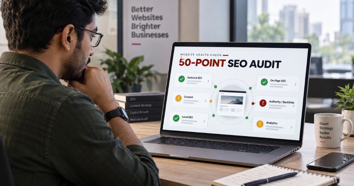 50-point SEO audit checklist for website health and performance